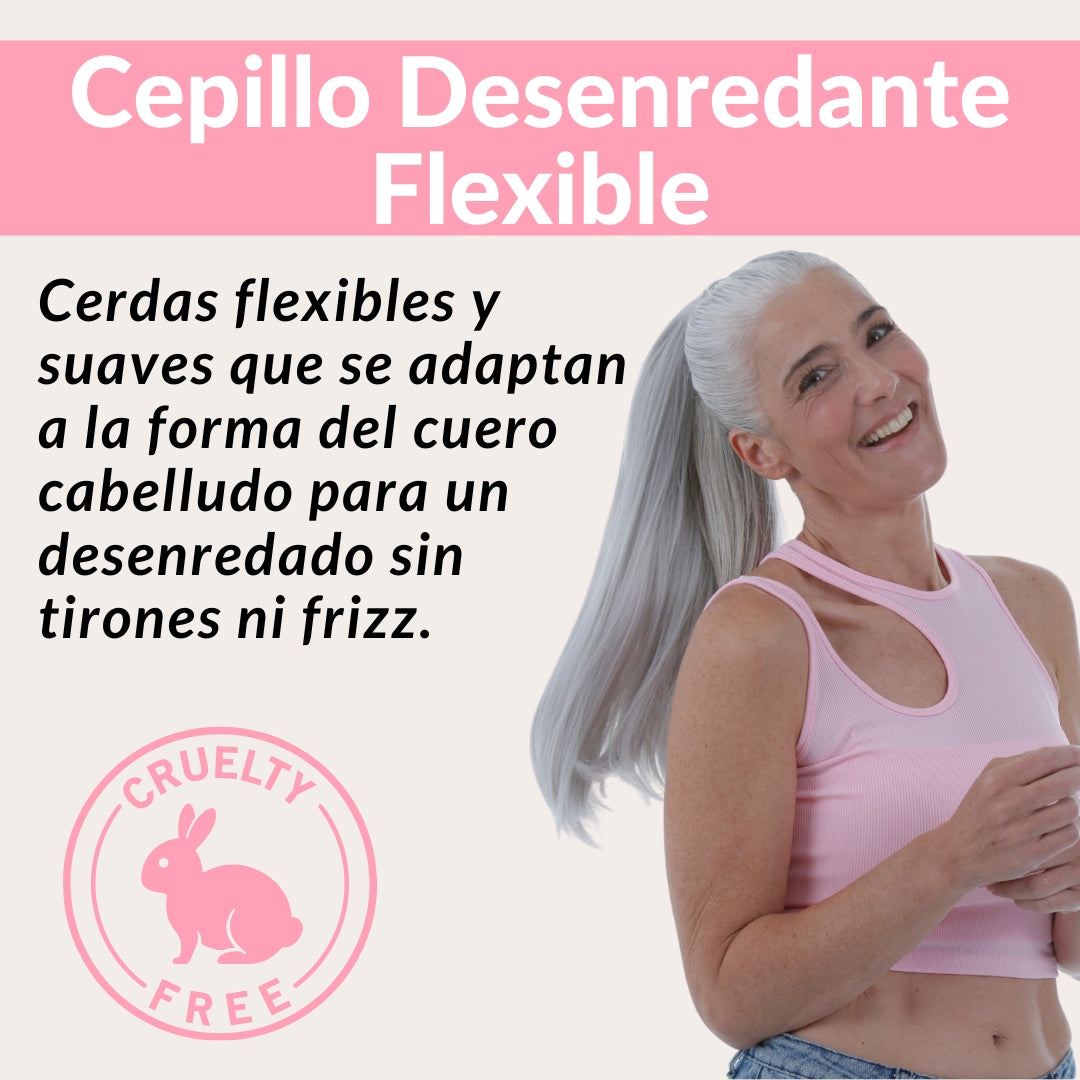 Cepillo Desenredante Flexible - Rosa