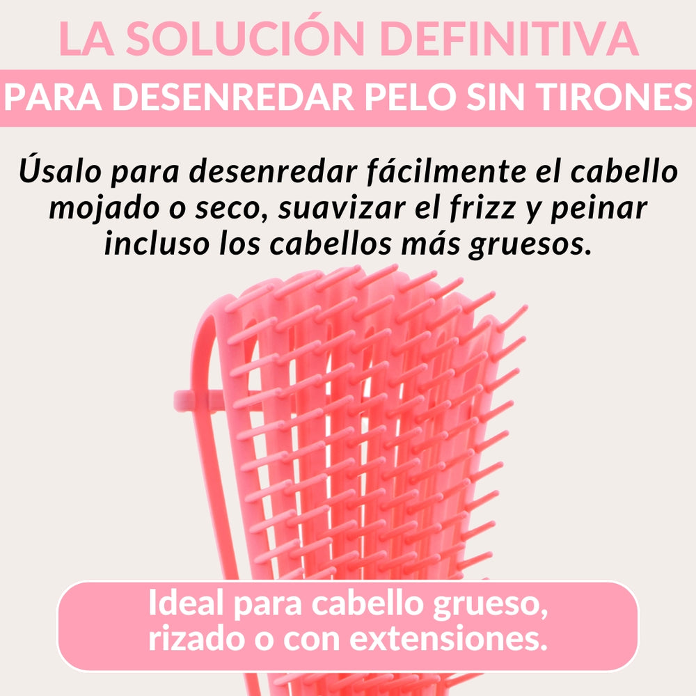 Cepillo Desenredante Flexible - Rosa