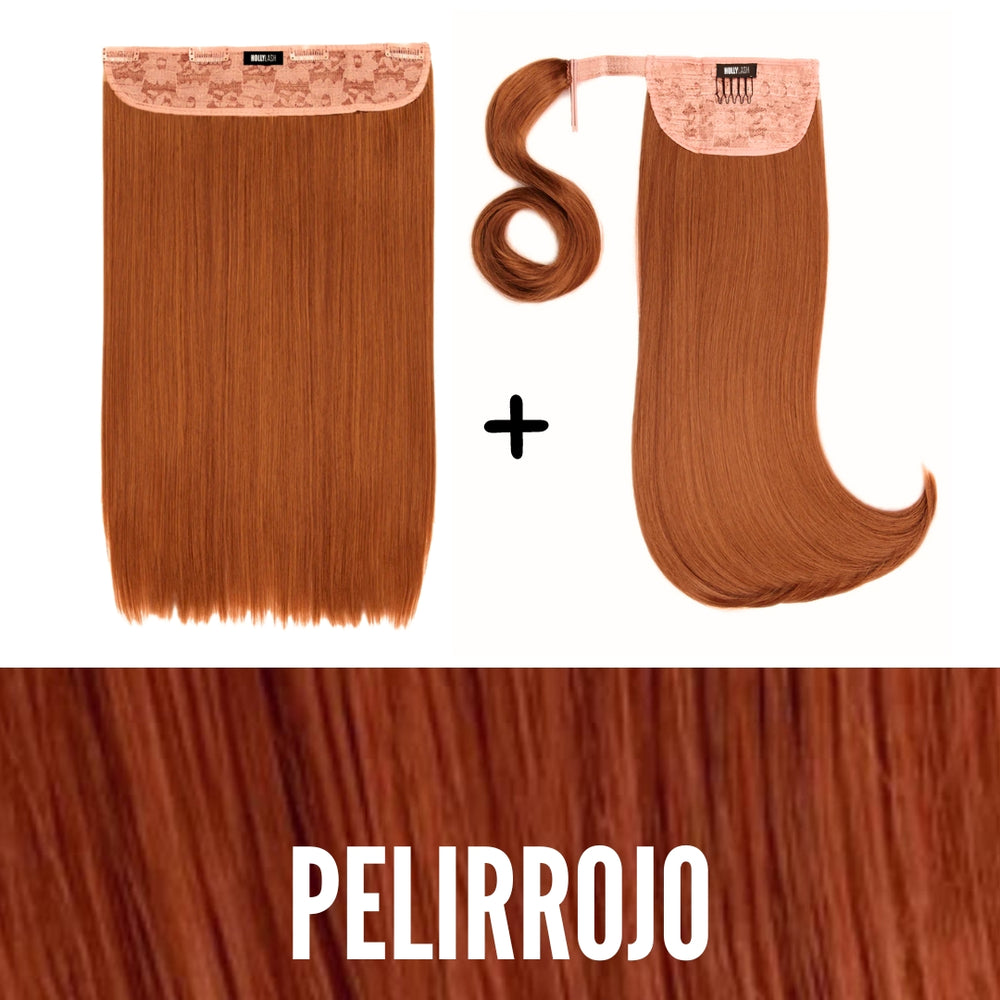 PACK DE EXTENSIONES: MELENA COMPLETA + COLETA VOLUMINOSA