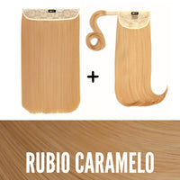 PACK DE EXTENSIONES: MELENA COMPLETA + COLETA VOLUMINOSA