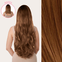 Extensiones Onduladas Con Hilo Invisible y clips 50cm