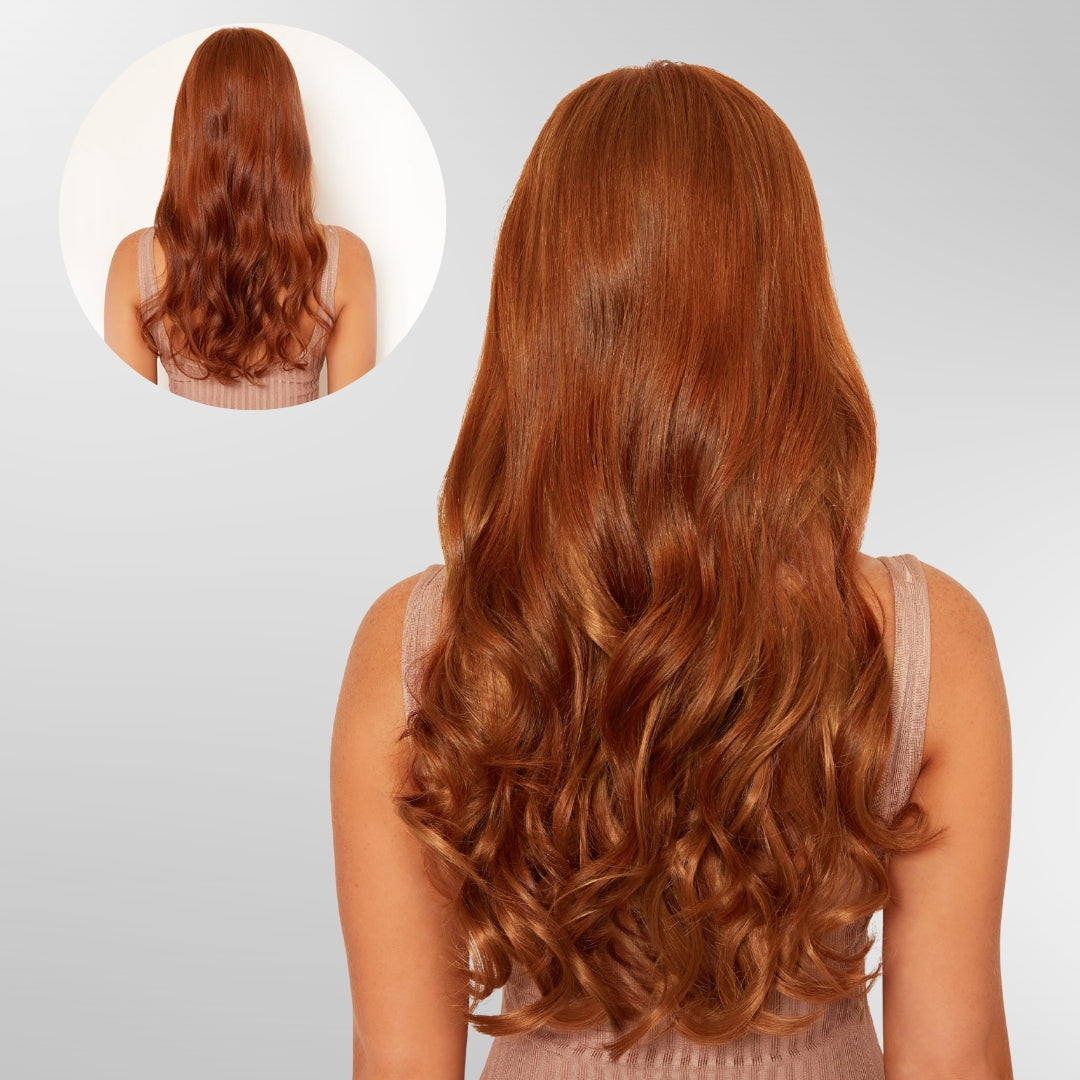 Extensiones Onduladas Con Hilo Invisible y clips 50cm