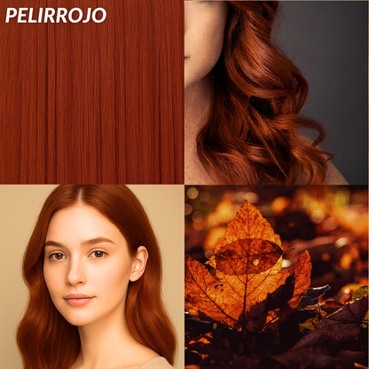 Extensiones Onduladas Con Hilo Invisible y clips 50cm