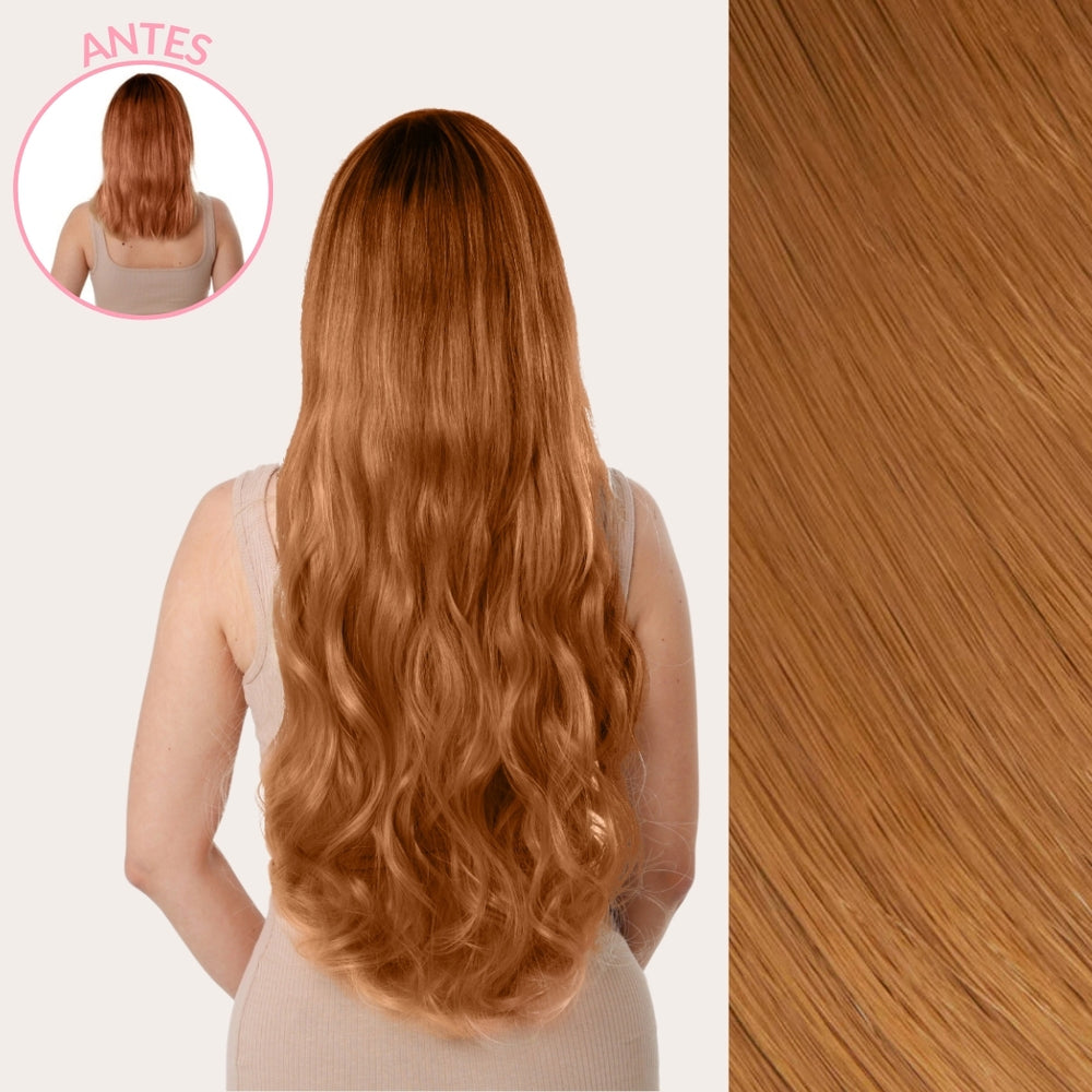 Extensiones Onduladas Con Hilo Invisible y clips 50cm