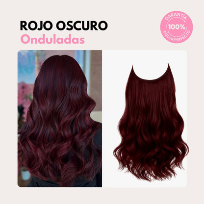 Extensiones Onduladas Con Hilo Invisible y clips 50cm