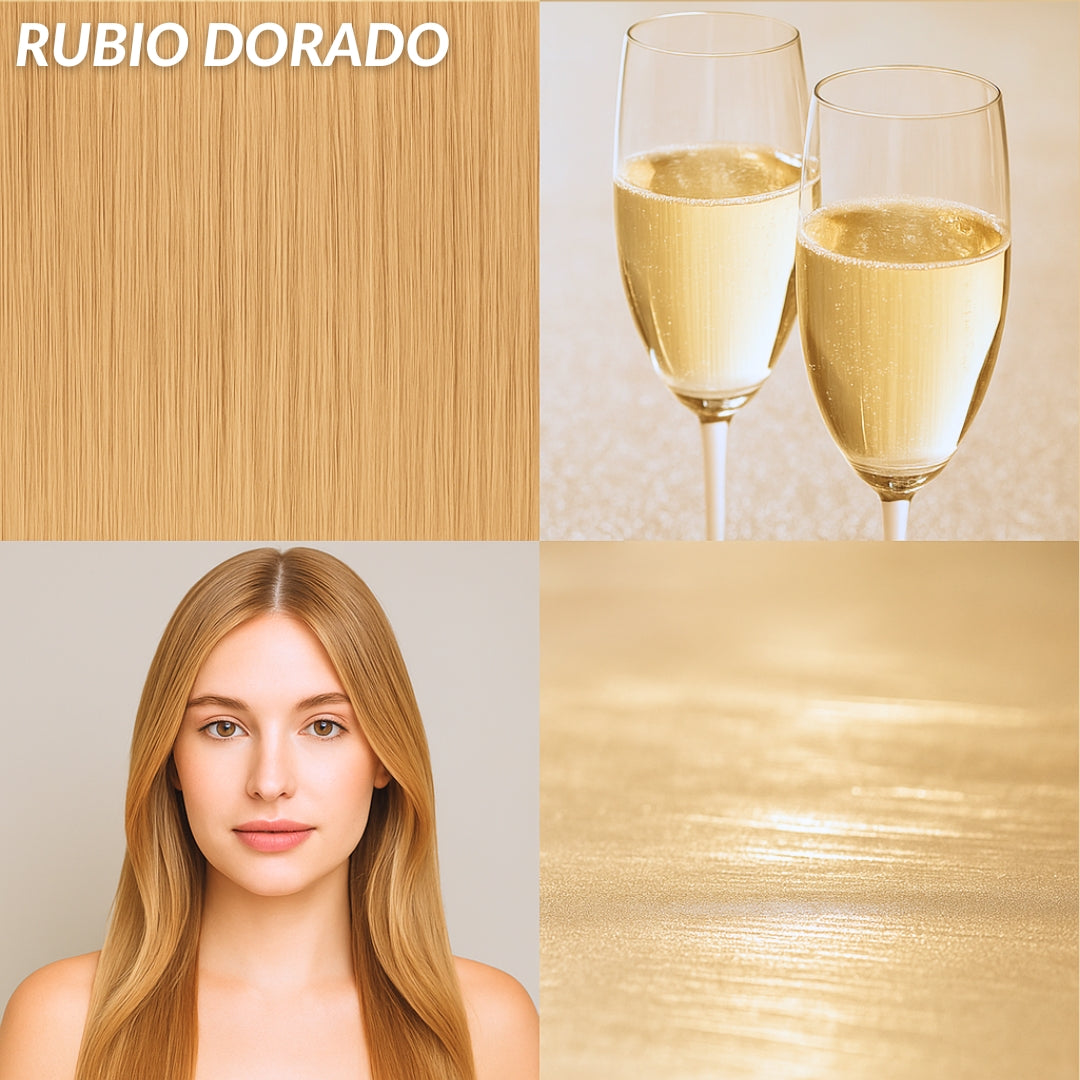 Extensiones Onduladas Con Hilo Invisible y clips 50cm