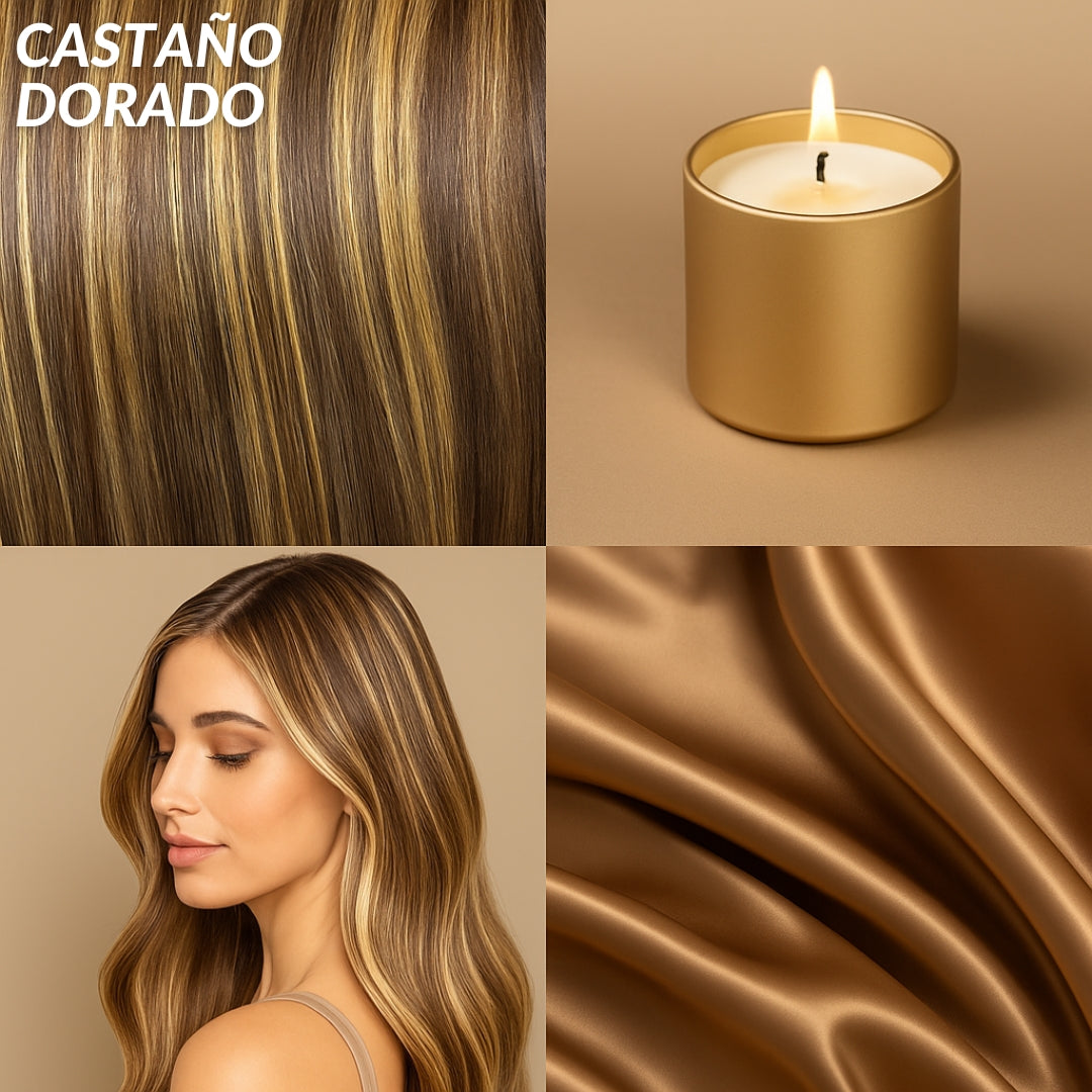 Extensiones Onduladas Con Hilo Invisible y clips 50cm