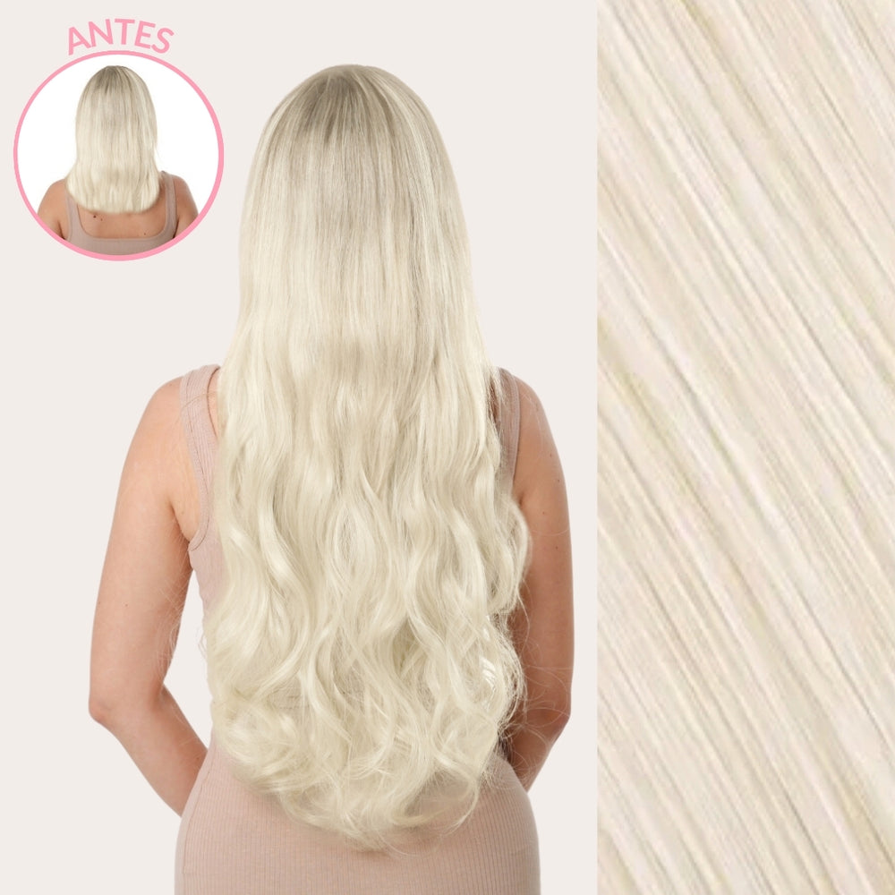 Extensiones Onduladas Con Hilo Invisible y clips 50cm