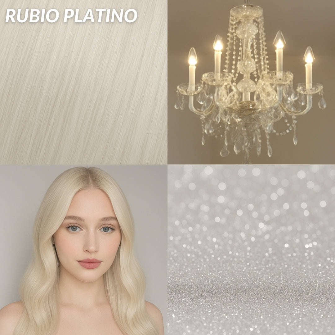 Extensiones Onduladas Con Hilo Invisible y clips 50cm